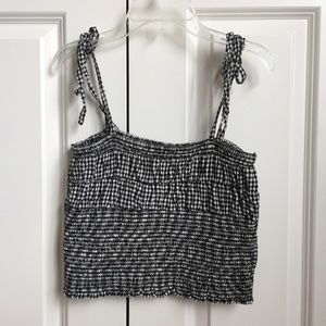 Zara Gingham Tie Tank Top